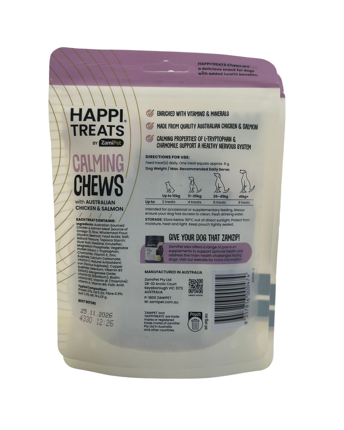 ZamiPet - 舒壓咀嚼零食 HappiTreats Calming Chews