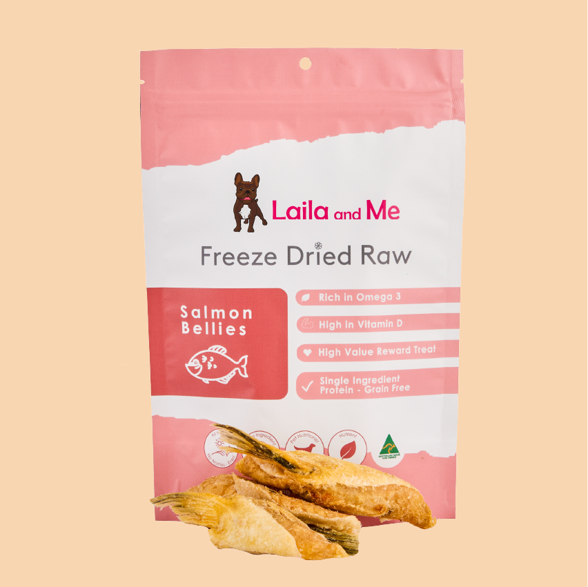 Laila and Me - 凍乾鮭魚腹零食 Freeze Dried Raw Salmon Bellies