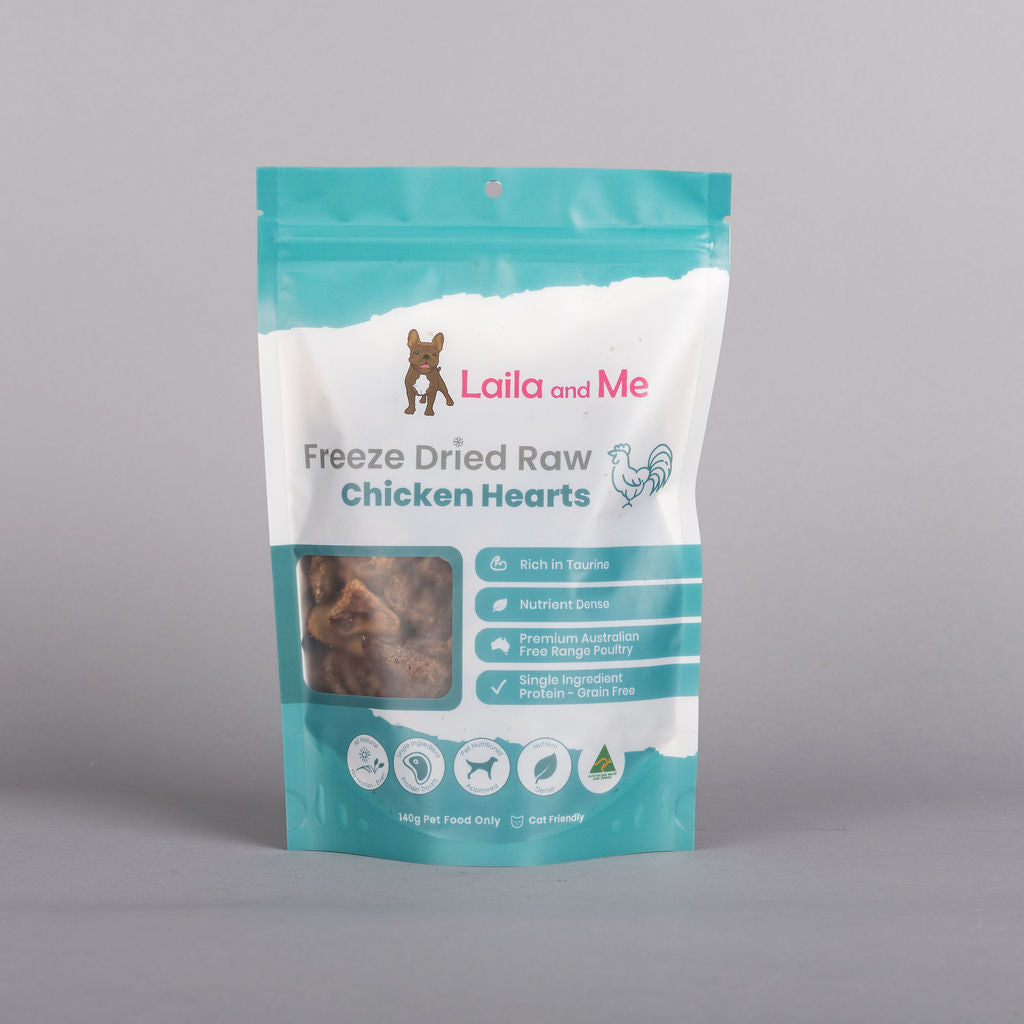 Laila and Me - 凍乾雞心零食 Freeze Dried Raw Chicken Hearts